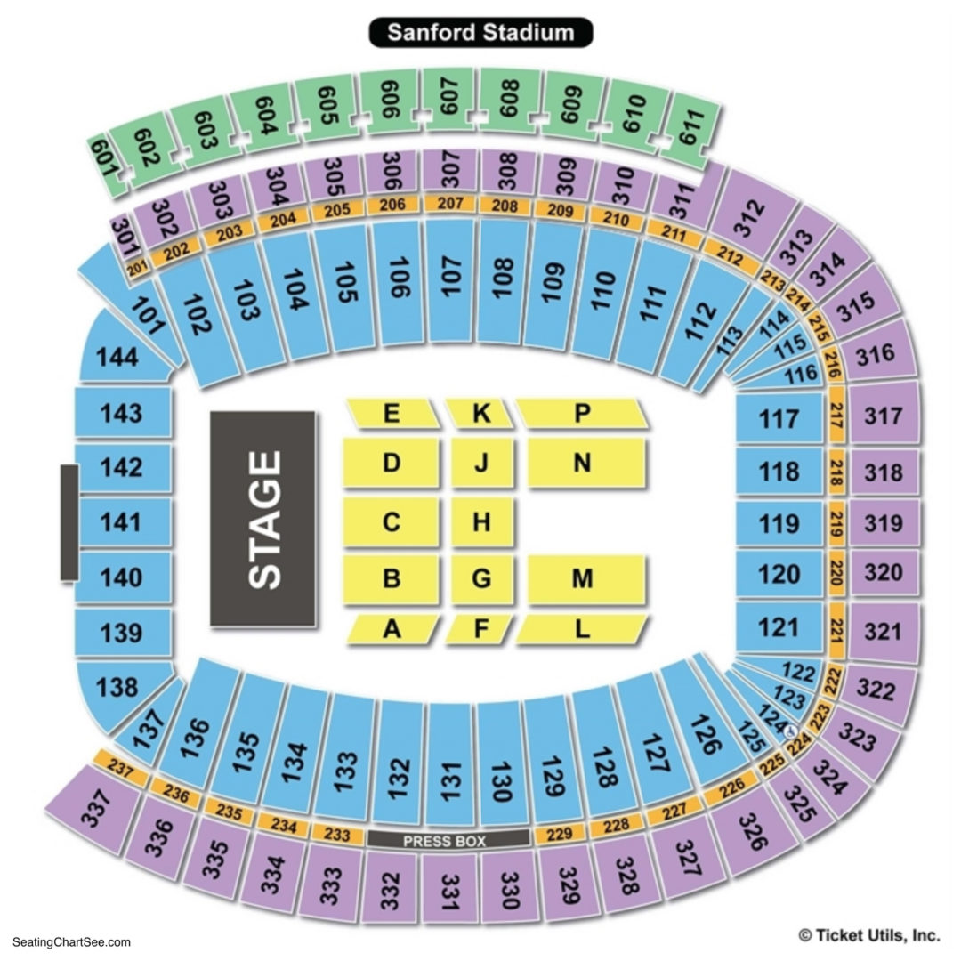 Sanford Stadium Seating Chart
