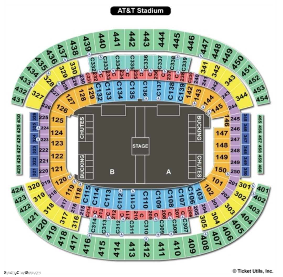 At T Stadium Seating Chart