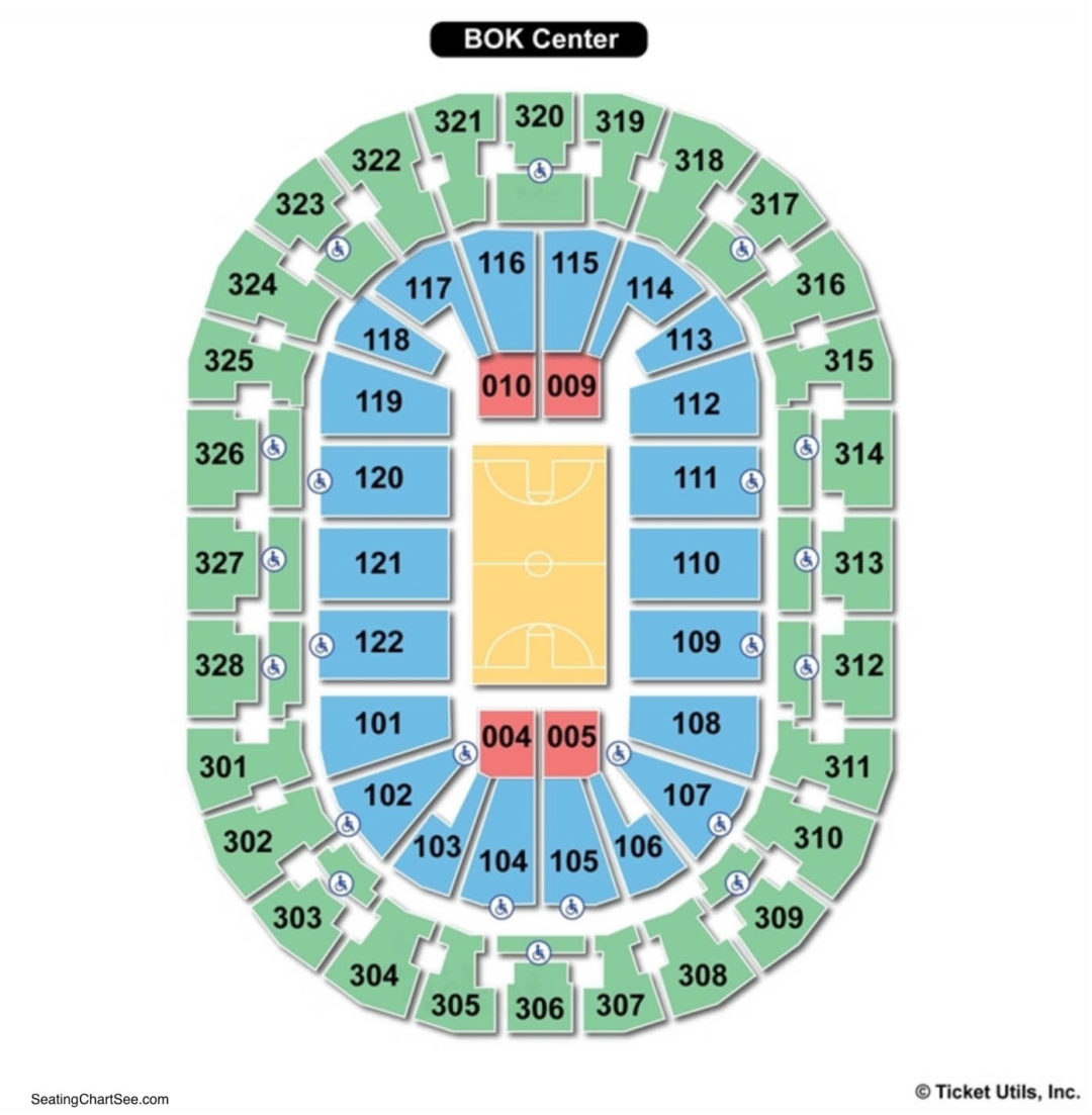 BOK Center Basketball Seating Chart. 