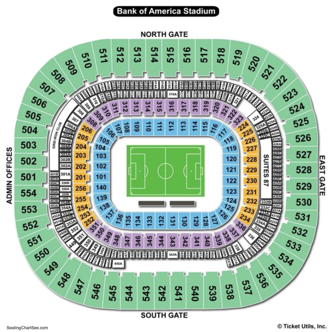 bank of america stadium seating