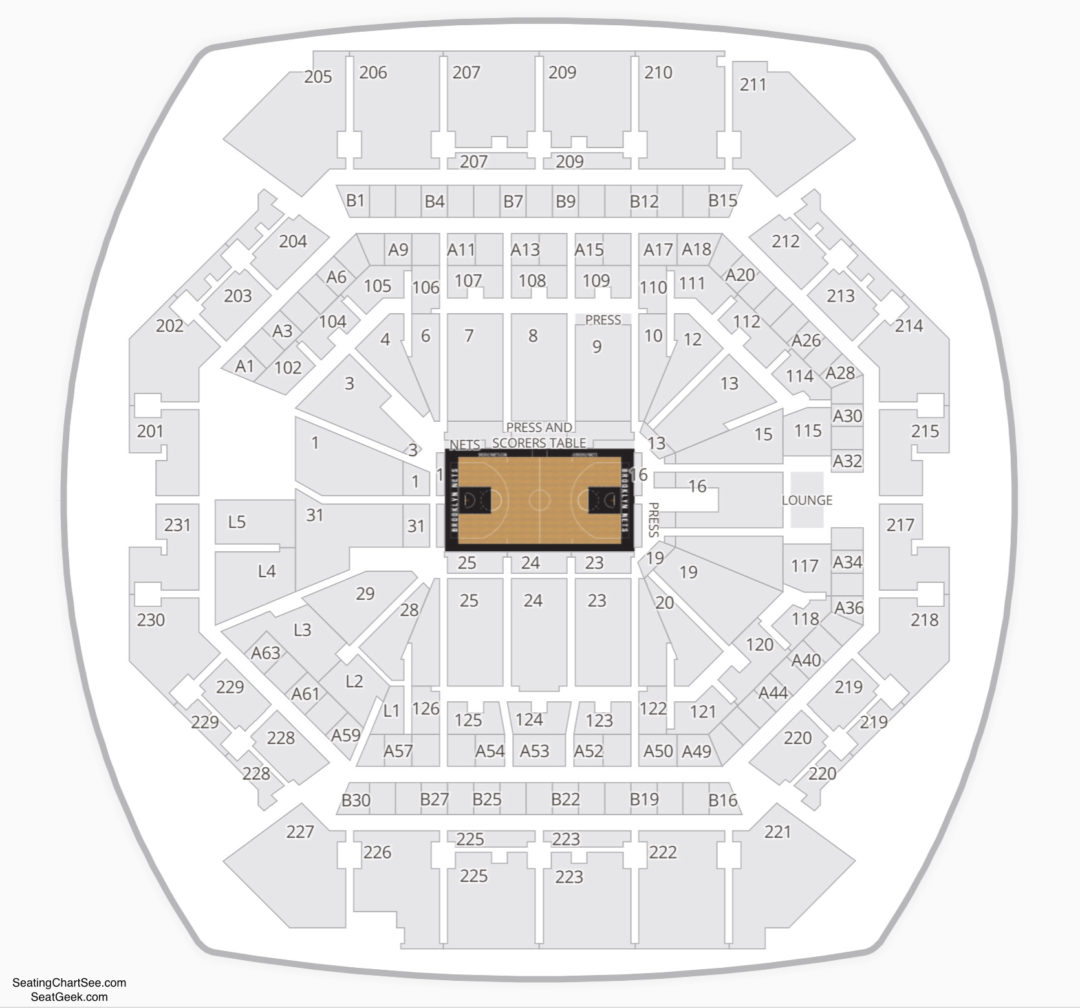 Nets Seating Chart at Barclays Center