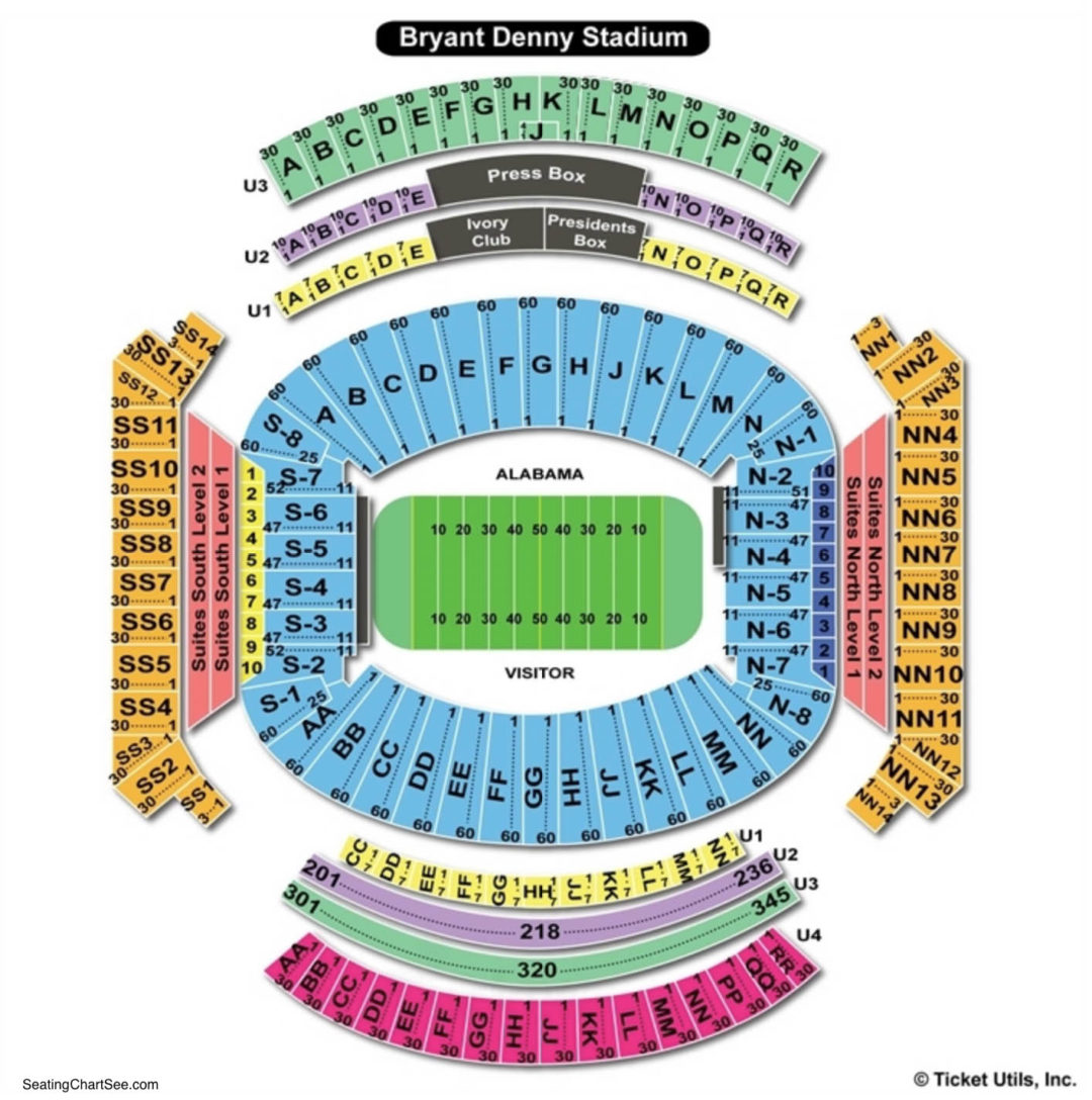 Bryant Denny Stadium Seating Guide Awesome Home