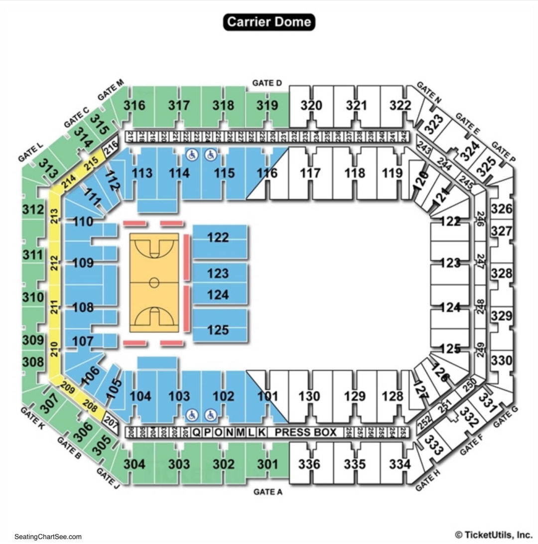 Carrier Dome Basketball Seating Chart.
