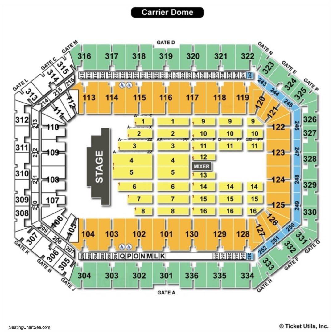 Carrier Dome Seating Chart Charts Tickets