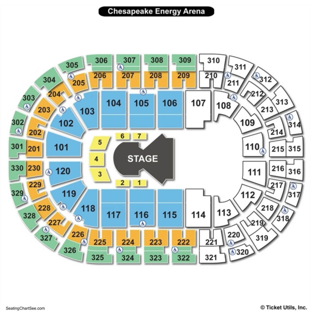 Chesapeake Energy Arena Seating Chart Charts Tickets