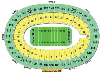 Cotton Bowl Stadium Football Seating Chart
