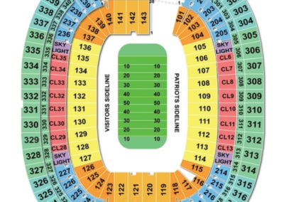 Foxborough Gillette Stadium Football Seating Chart