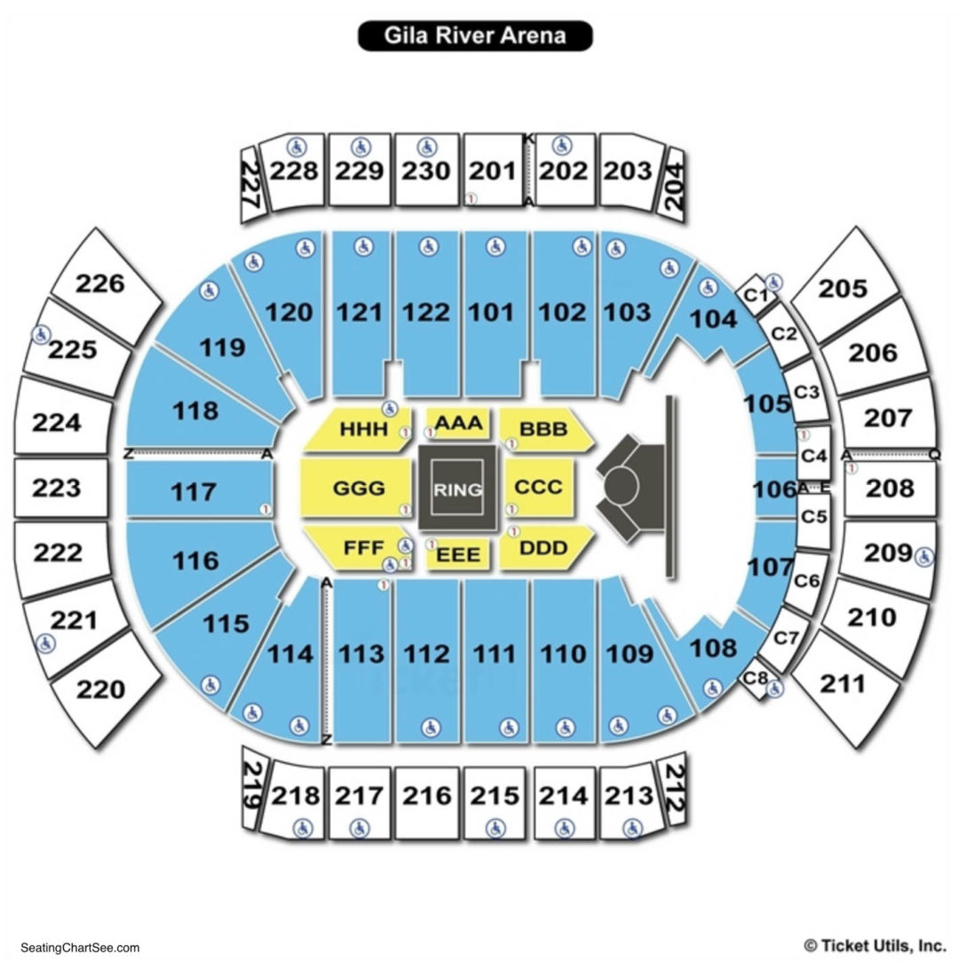 Gila River Arena, Glendale AZ - Seating Chart View