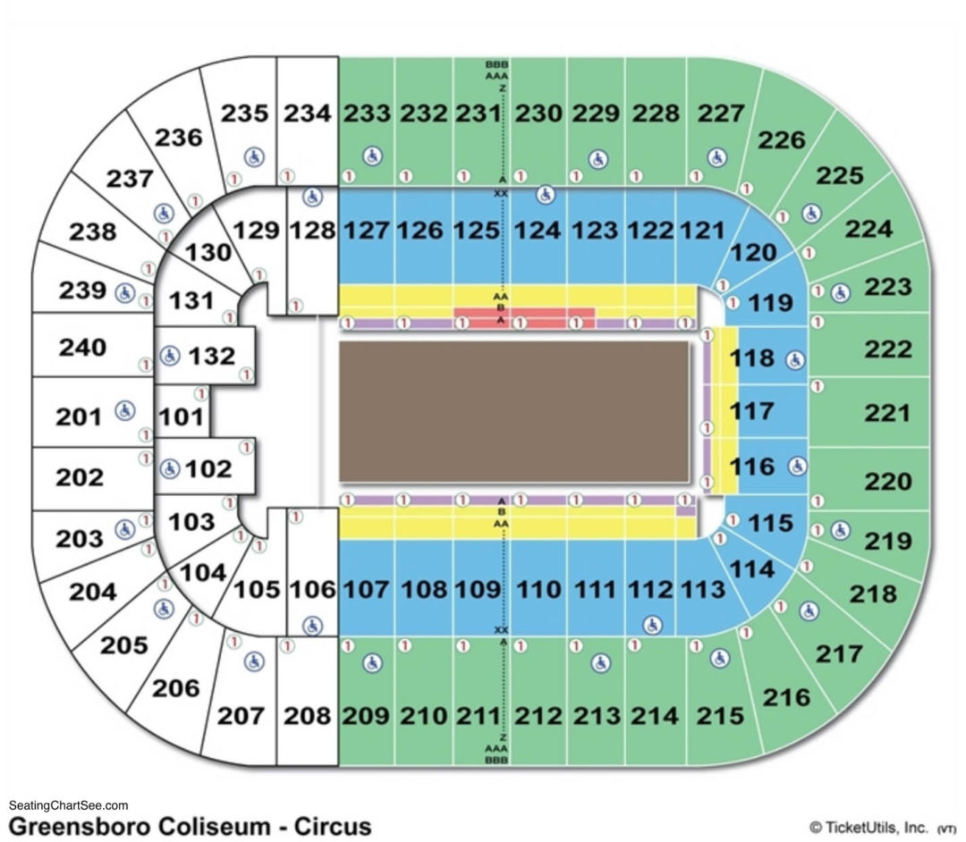 Greensboro Coliseum Complex Circus Seating Chart.
