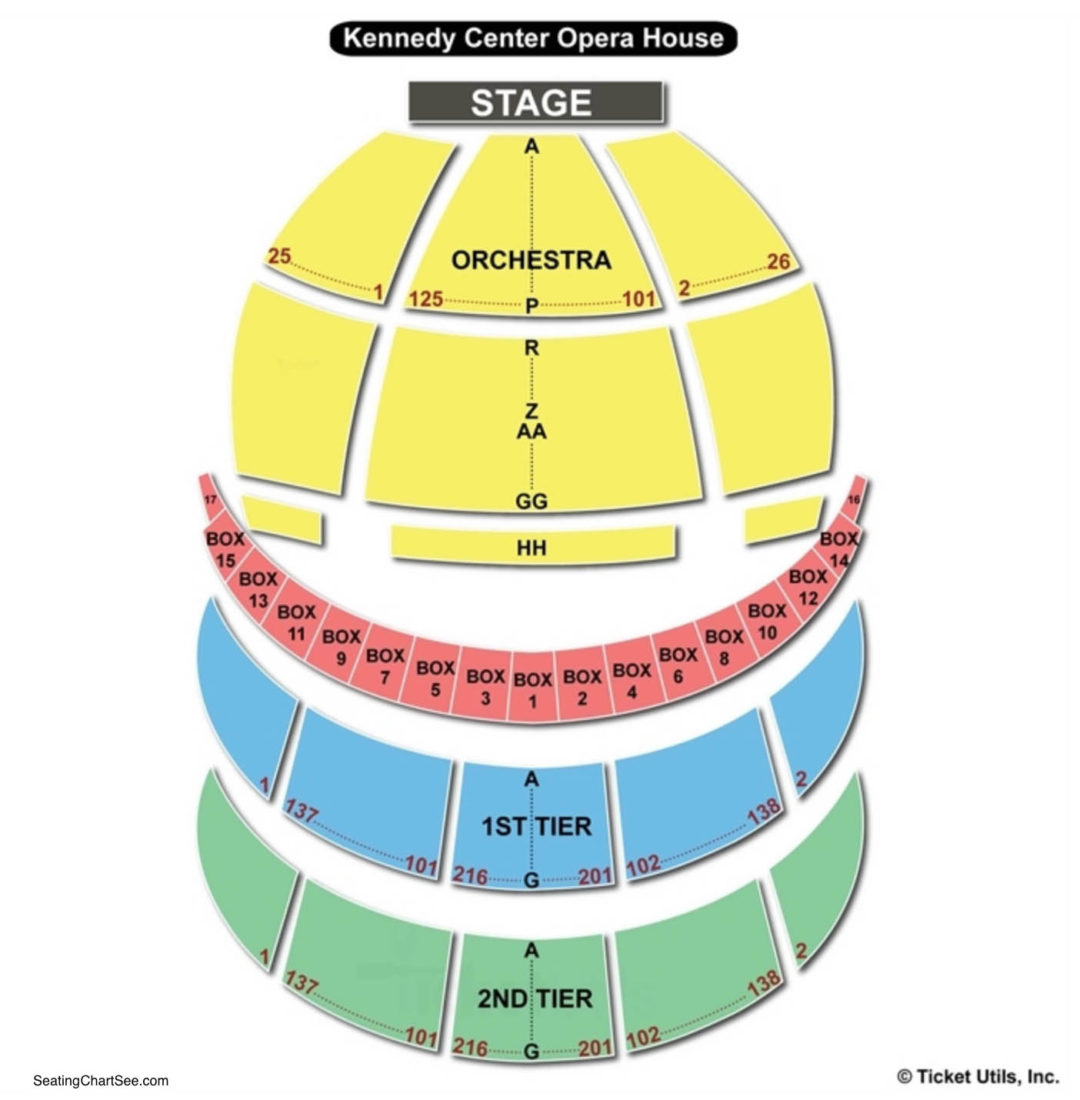 Kennedy Center Opera House Seating Chart Charts Tickets