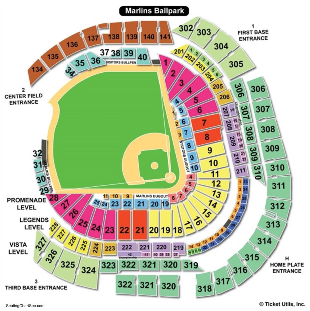 Marlins Park Seating Chart | Seating Charts & Tickets