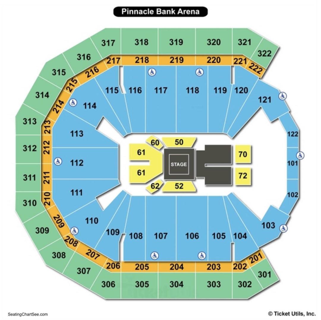 Pinnacle Bank Arena Interactive Seating Chart