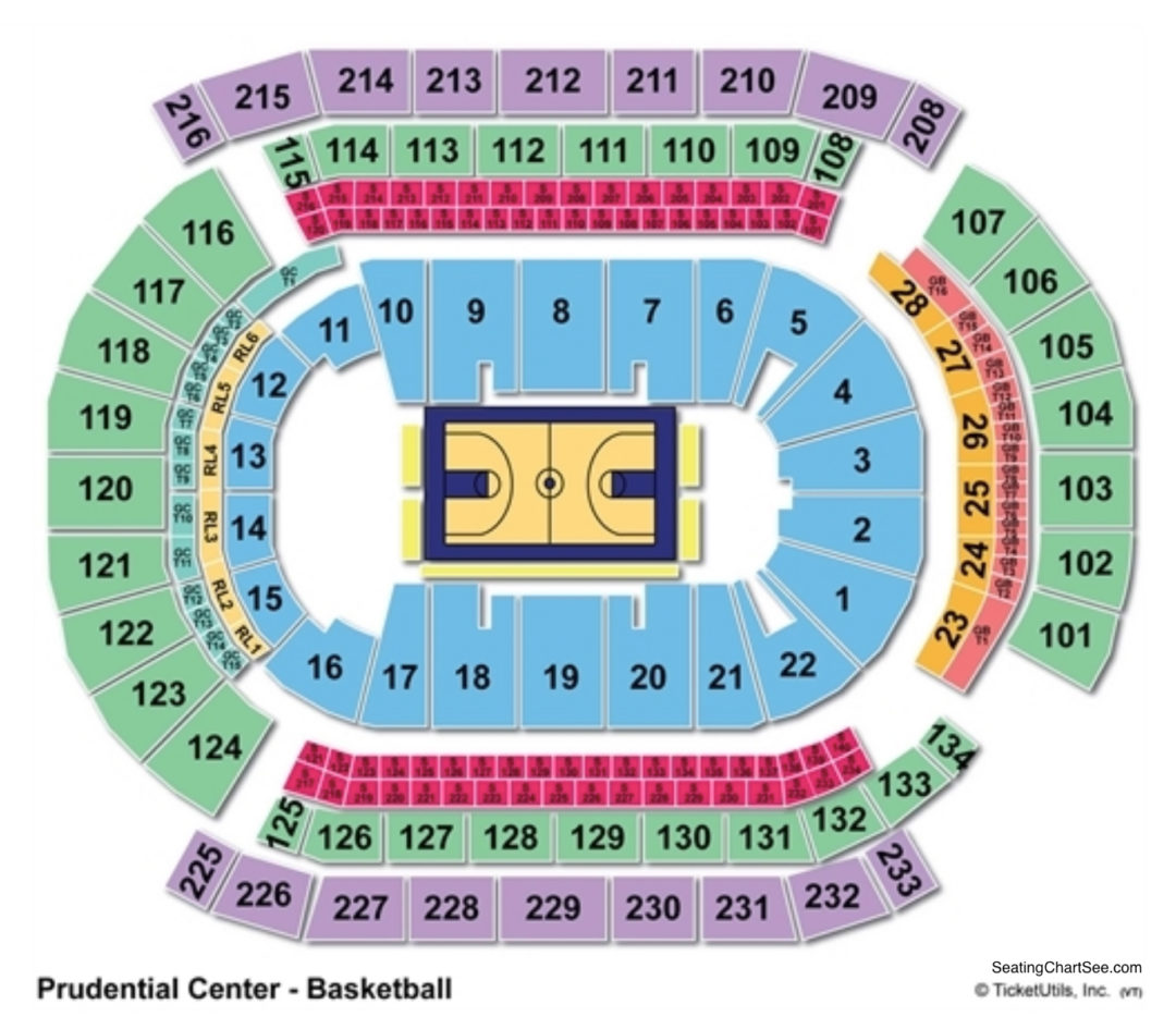 prudential center seating
