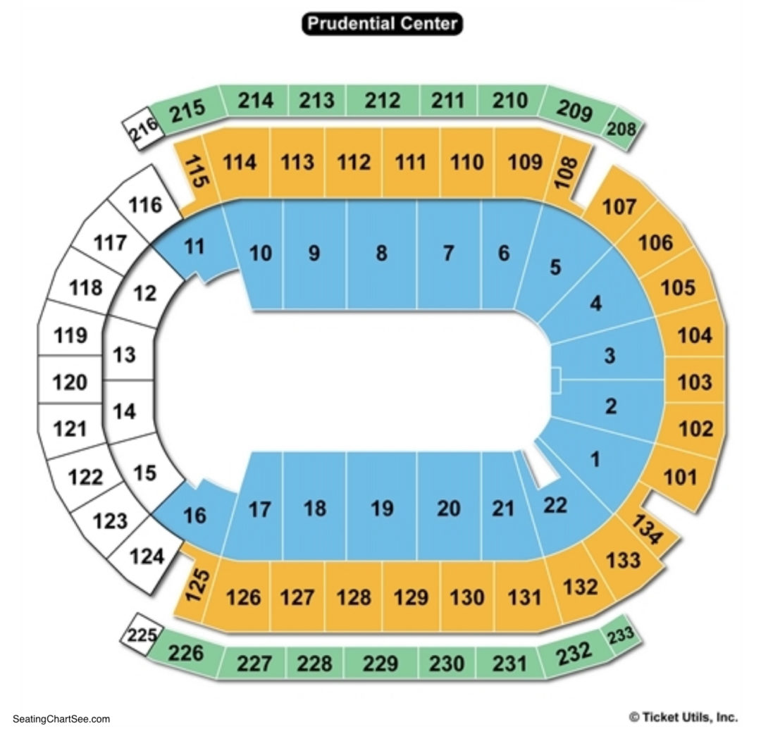 Prudential Center Tickets  Prudential Center Seating Plan