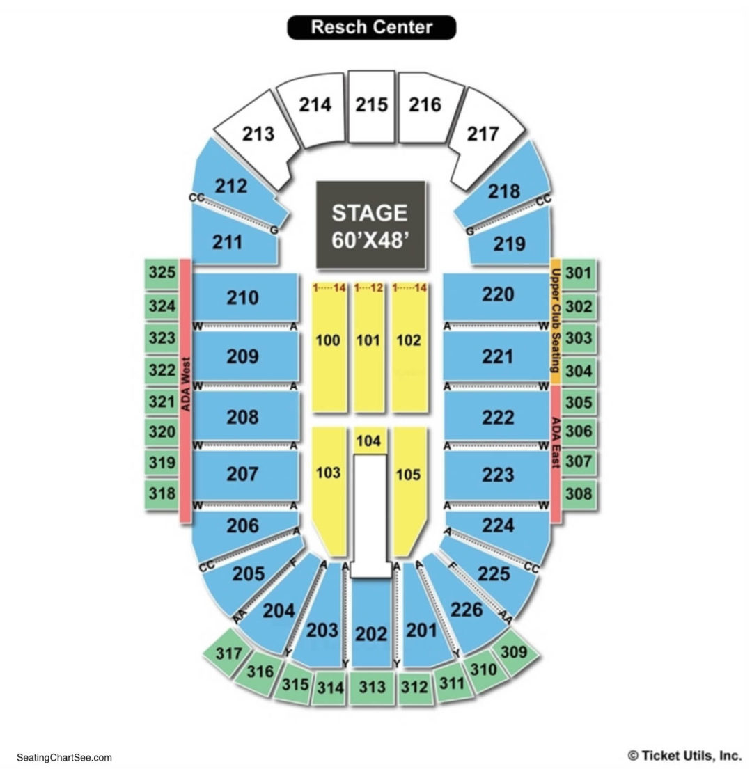 Resch Center Concert Seating Chart.