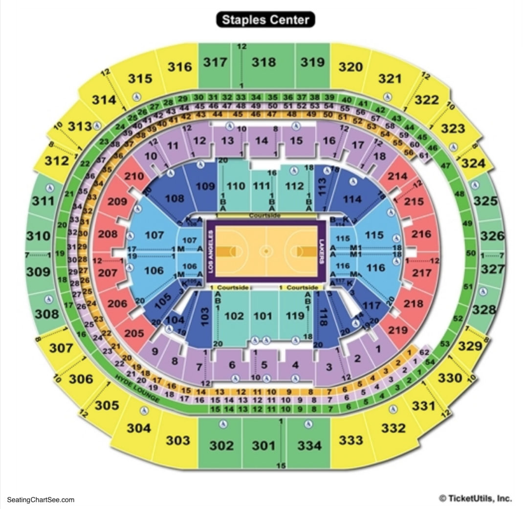 Staples Center Seating Chart