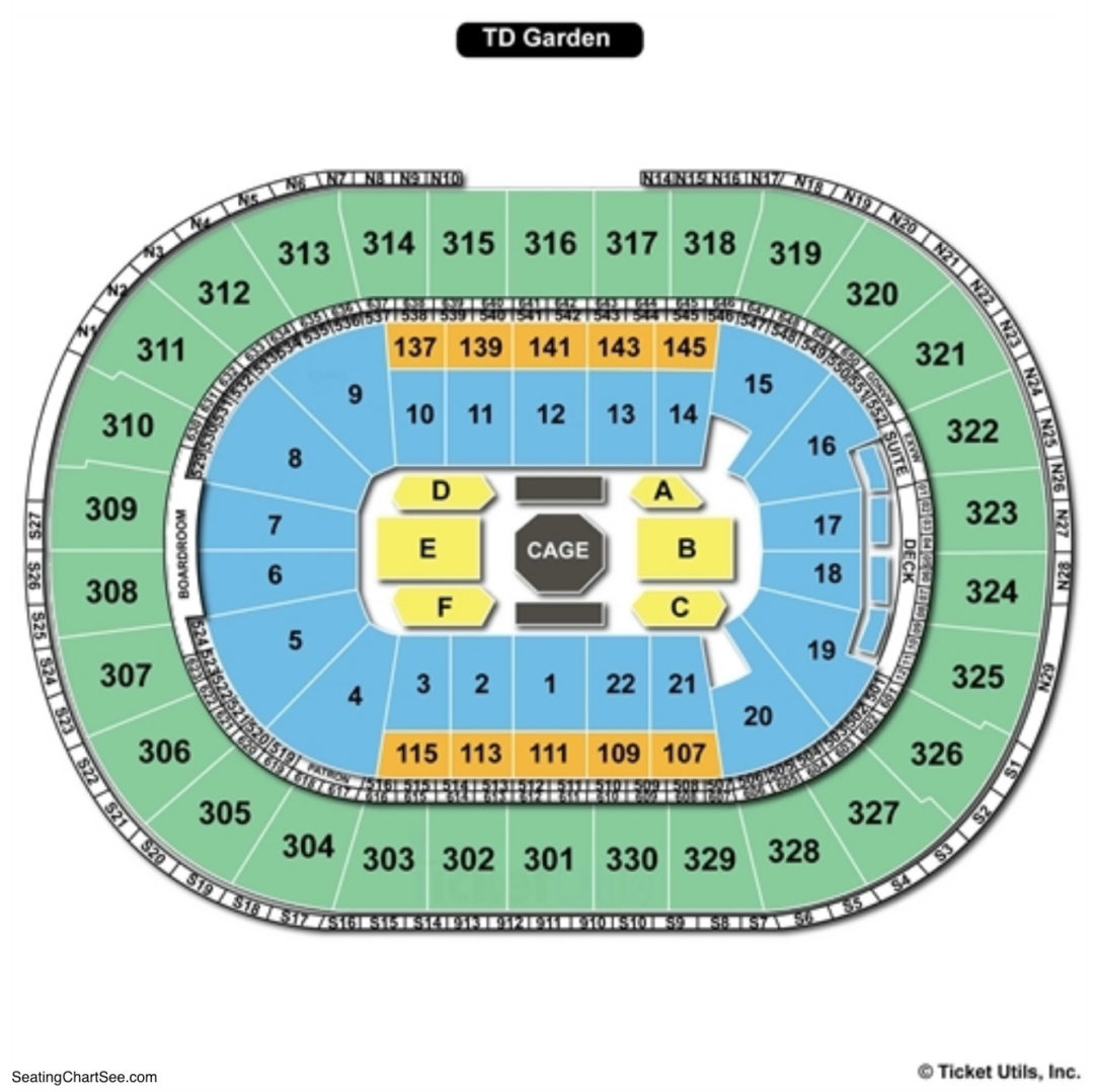 TD Garden Seating Charts 