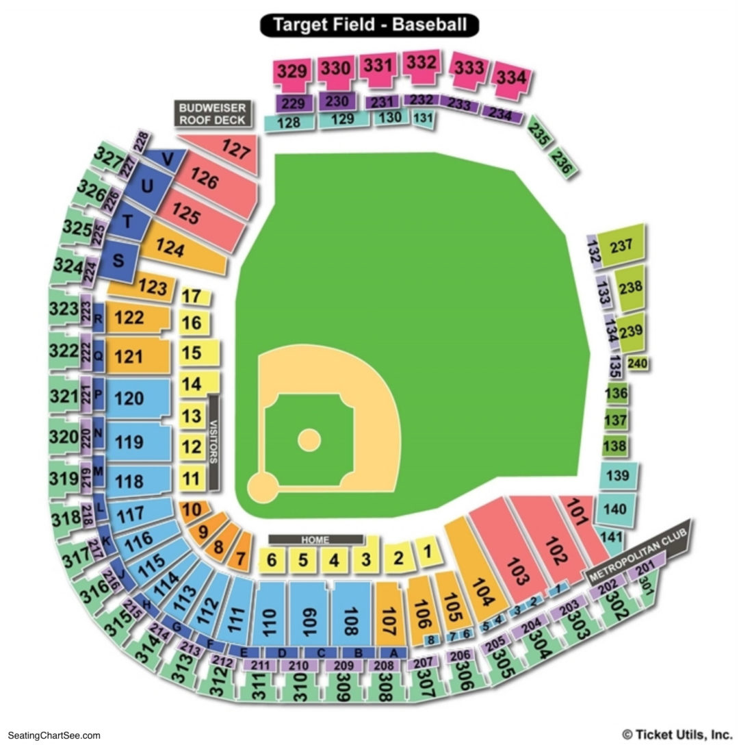 Target Field Seating Chart Charts Tickets