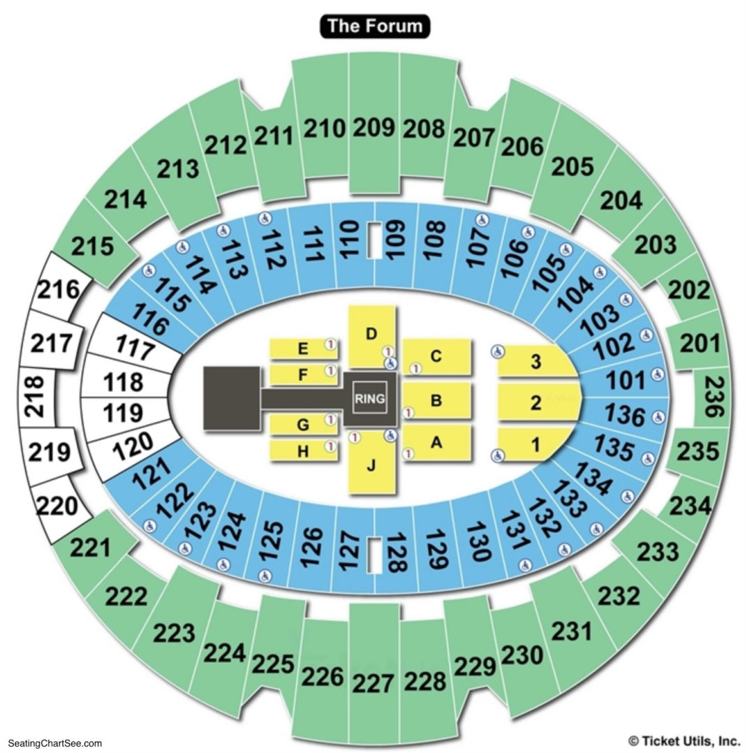 The Forum Inglewood Seating Chart Charts Tickets