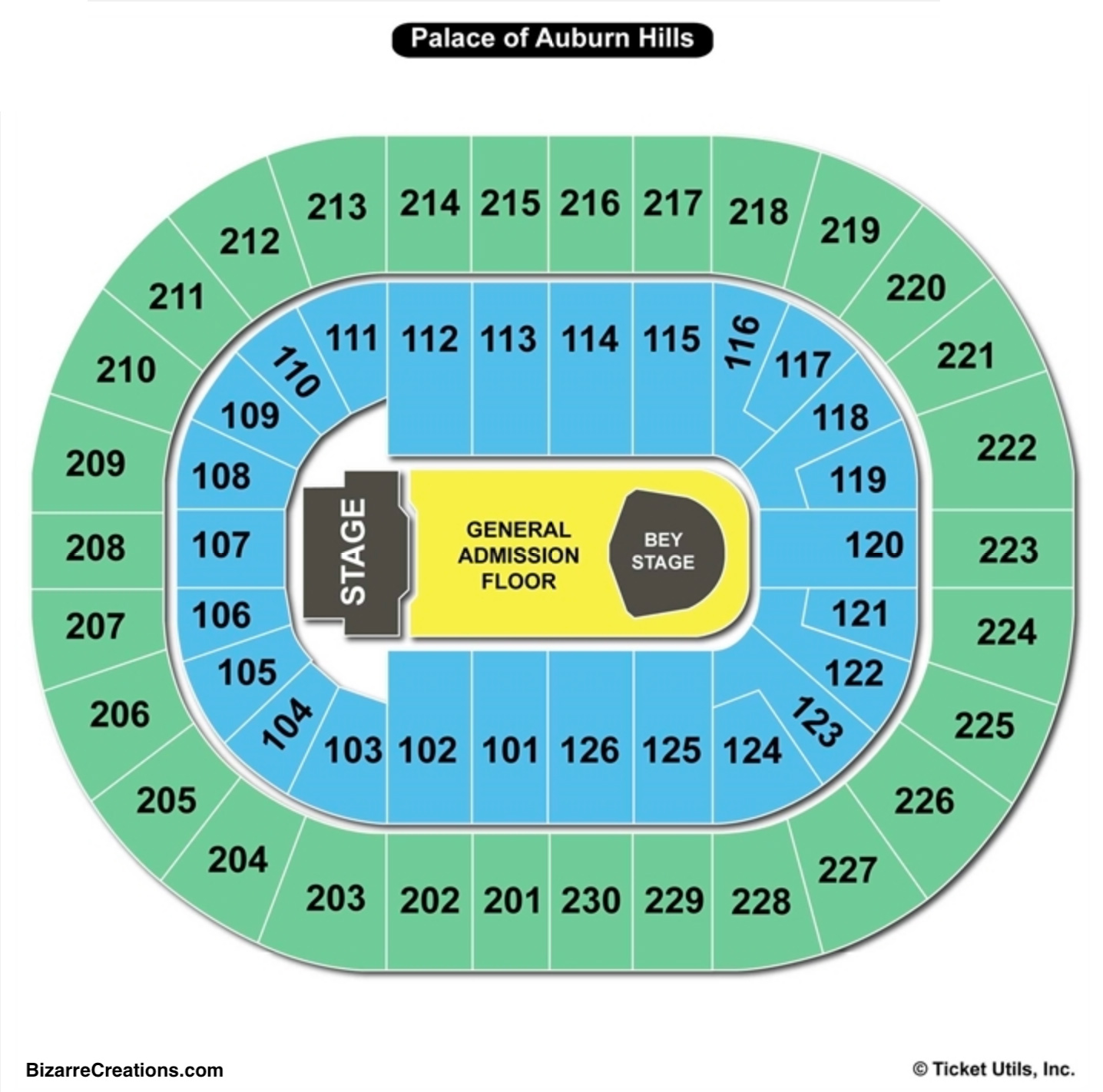 Palace Of Auburn Hills Seating Chart Charts Tickets