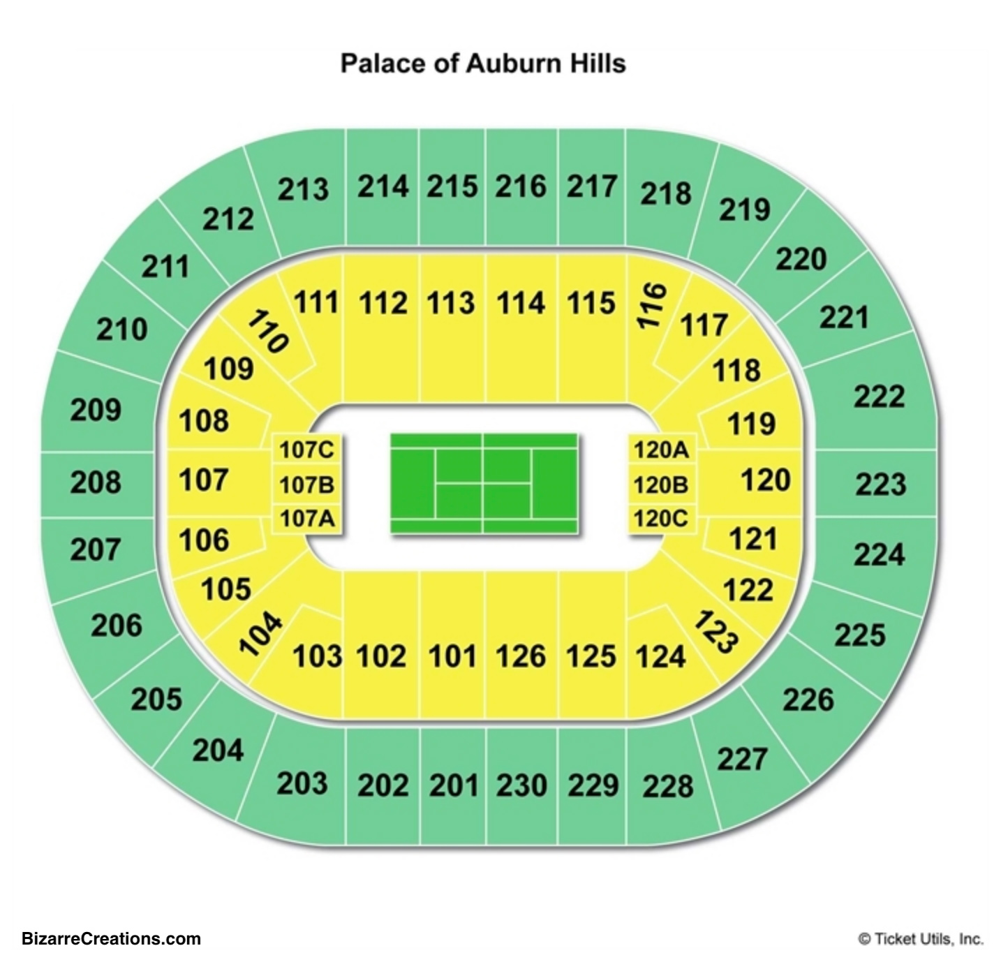Palace Of Auburn Hills Seating Chart