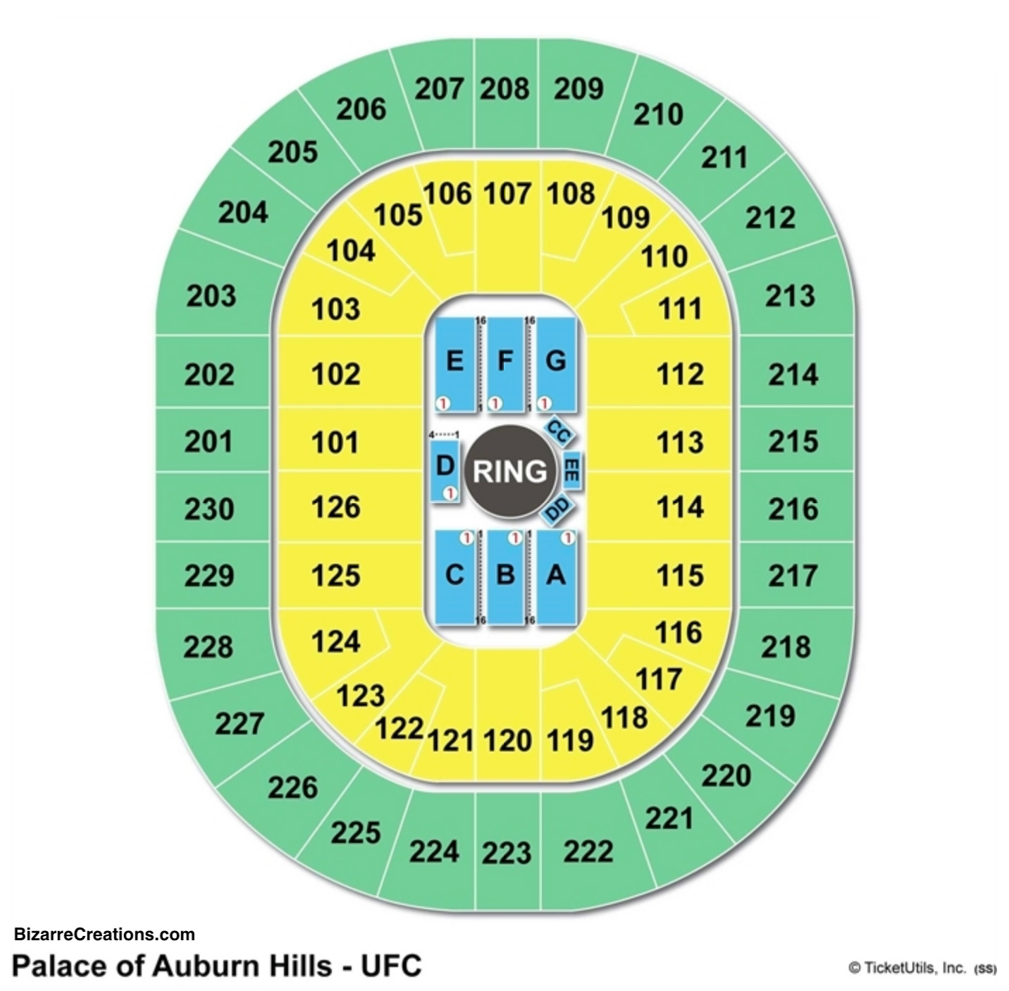 Palace Of Auburn Hills Seating Chart Charts Tickets