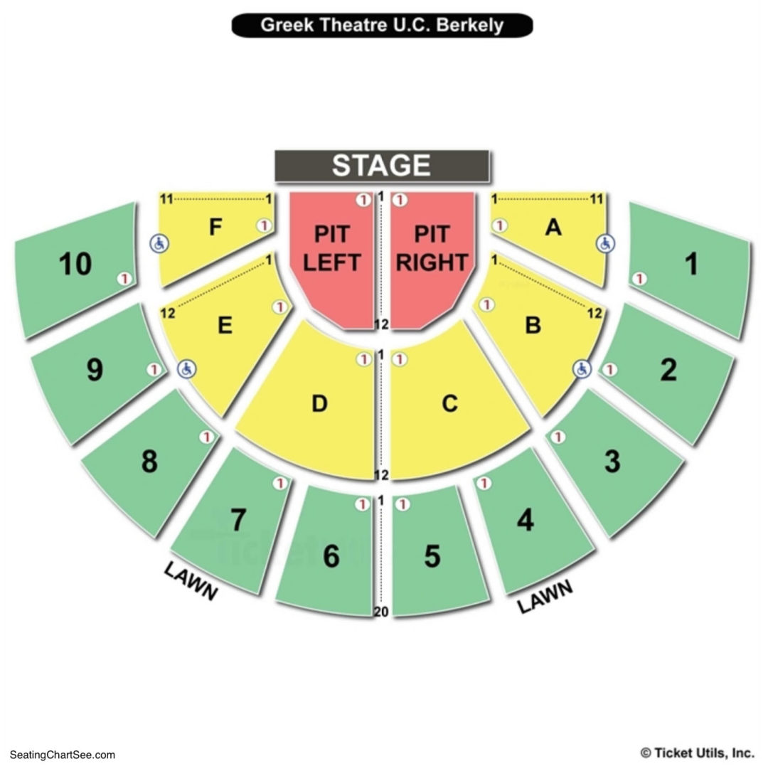 Greek Theatre – Berkeley Seating Chart | Seating Charts & Tickets