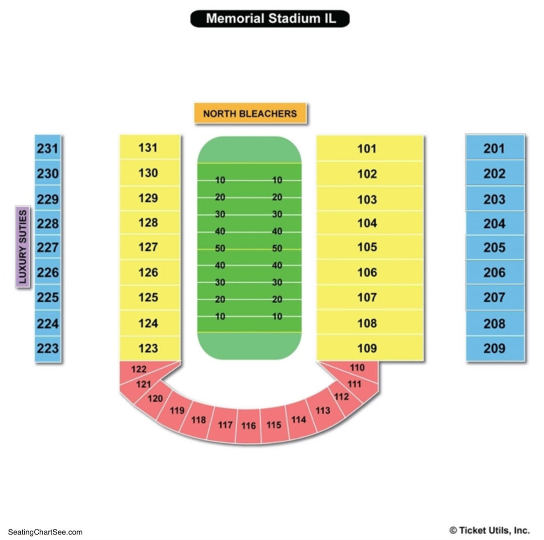 Memorial Stadium Champaign Seating Chart Seating Charts And Tickets
