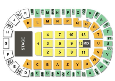 Toyota Center Kennewick Seating Chart Concert