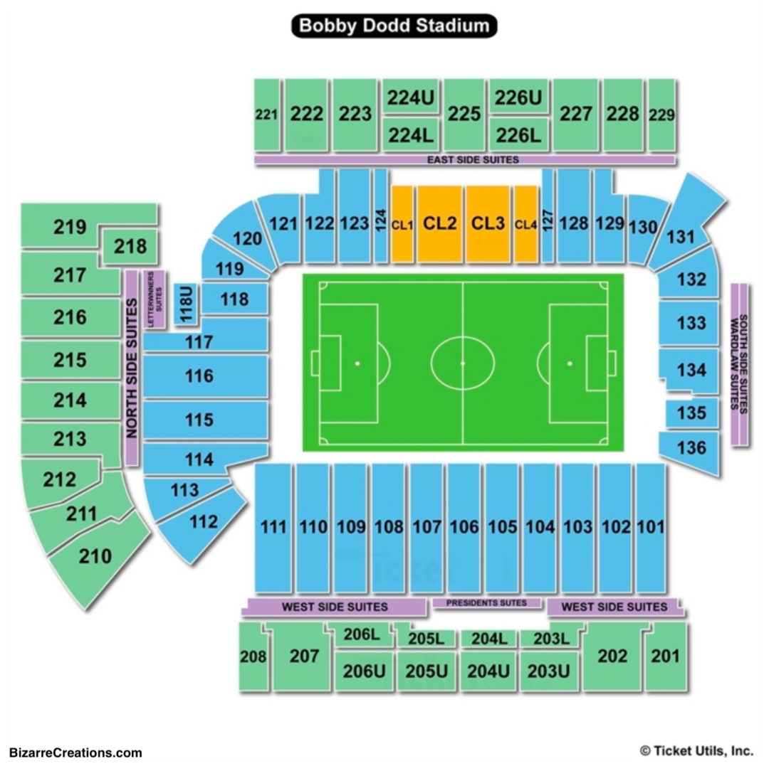 Bobby Dodd Stadium Seating Chart Rows | Nice Houzz