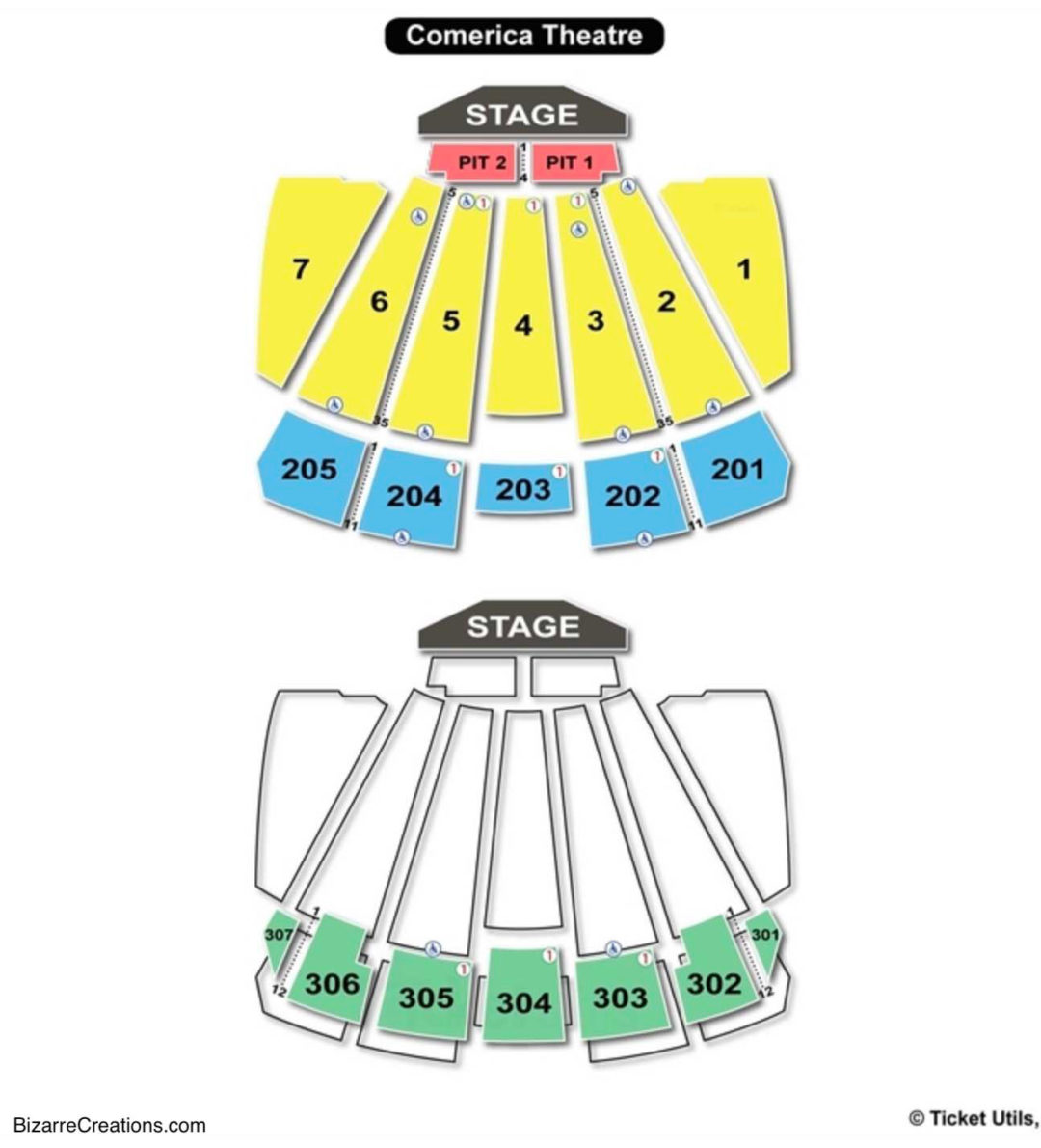 Comerica Theatre Seating Chart