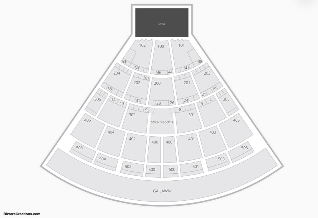 Darien Lake Performing Arts Center Seating Chart (PAC