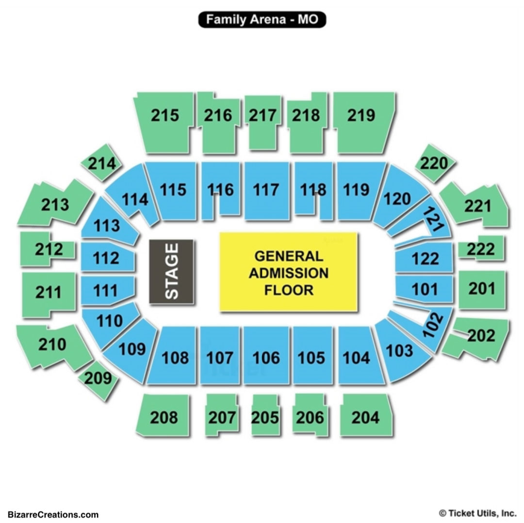 Family Arena Seating Chart Concert.