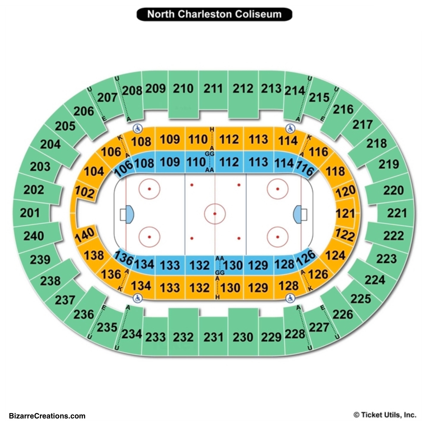 North Charleston Coliseum Seating Chart Hockey.