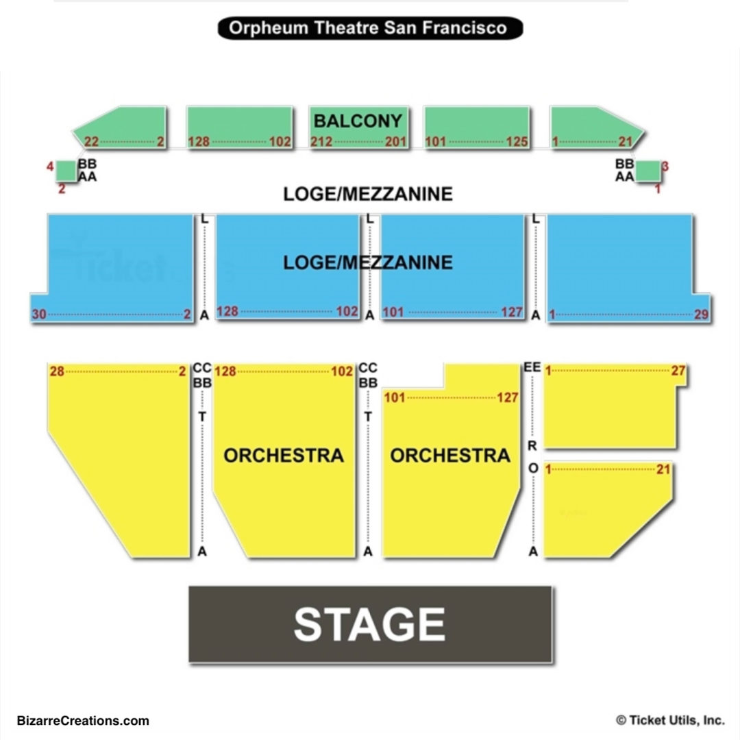Orpheum Theater San Francisco Seating Chart | Seating Charts & Tickets