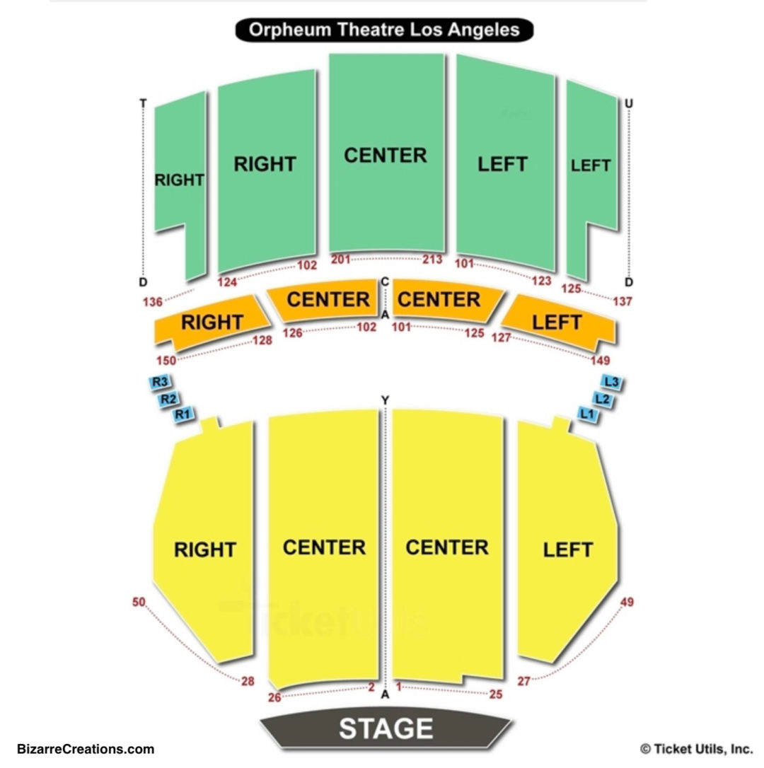 Theatre Los Angeles Seating Chart