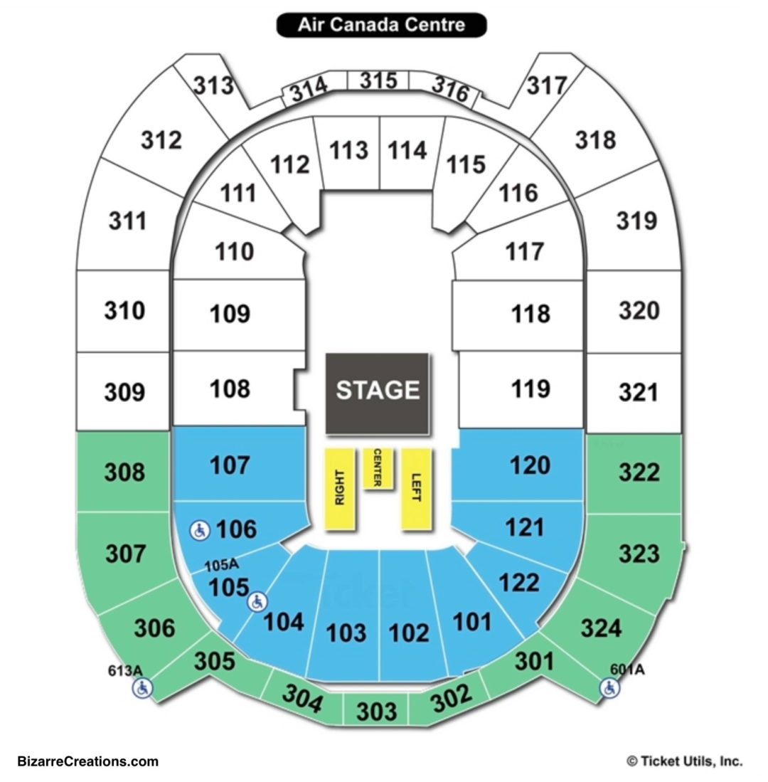 Scotiabank Arena Seating Chart Concert Bowl.