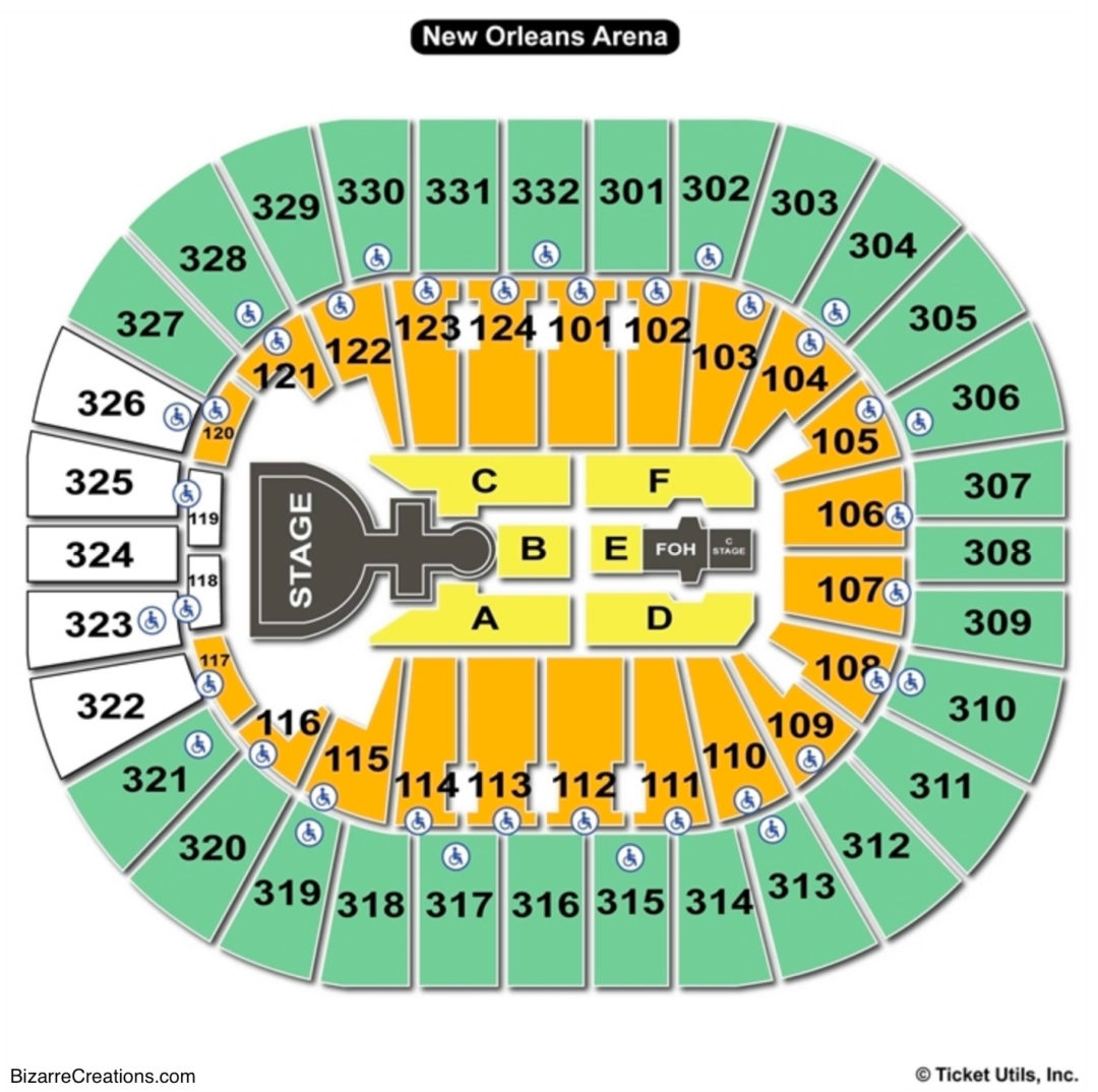 Smoothie King Center Concert Seating Chart.