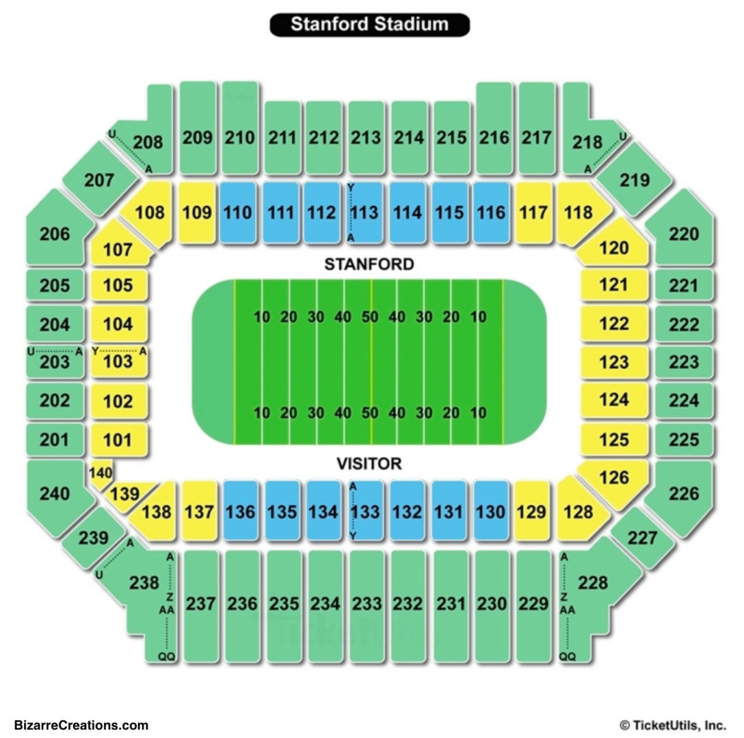 Stanford Stadium Seating Chart Football.