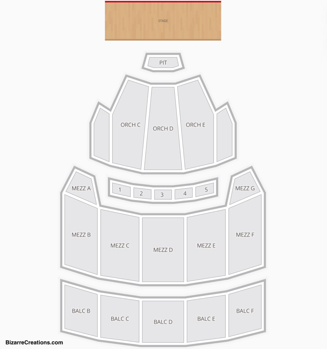 The Bushnell Seating Chart