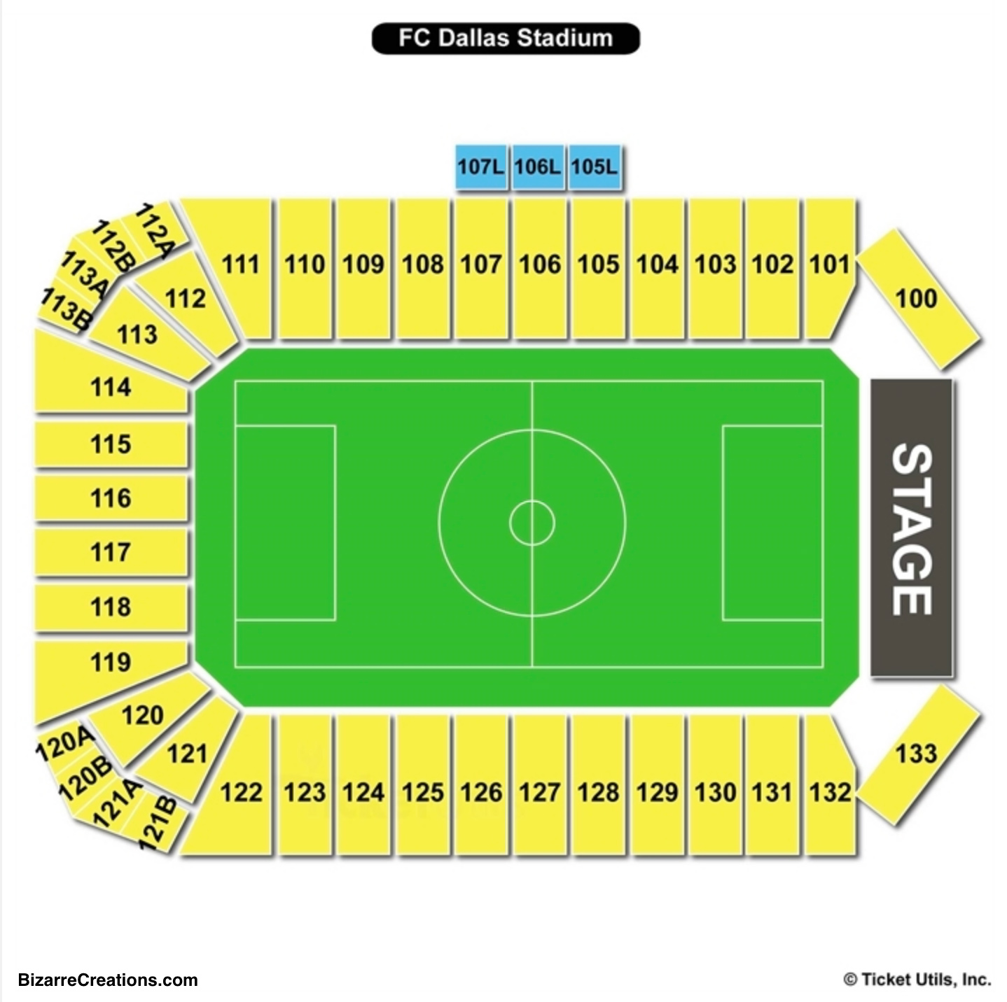 Toyota Stadium Seating Chart With Seat Numbers