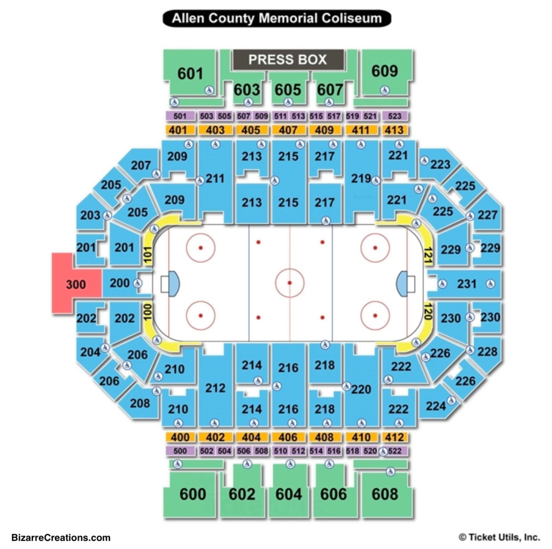 Allen County War Memorial Coliseum Seating Chart Seating Charts & Tickets