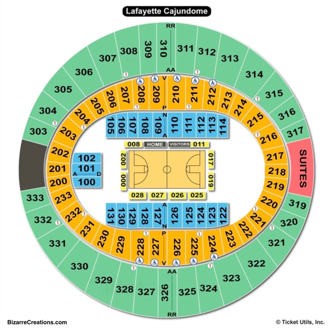 Cajundome Seating Chart Basketball.
