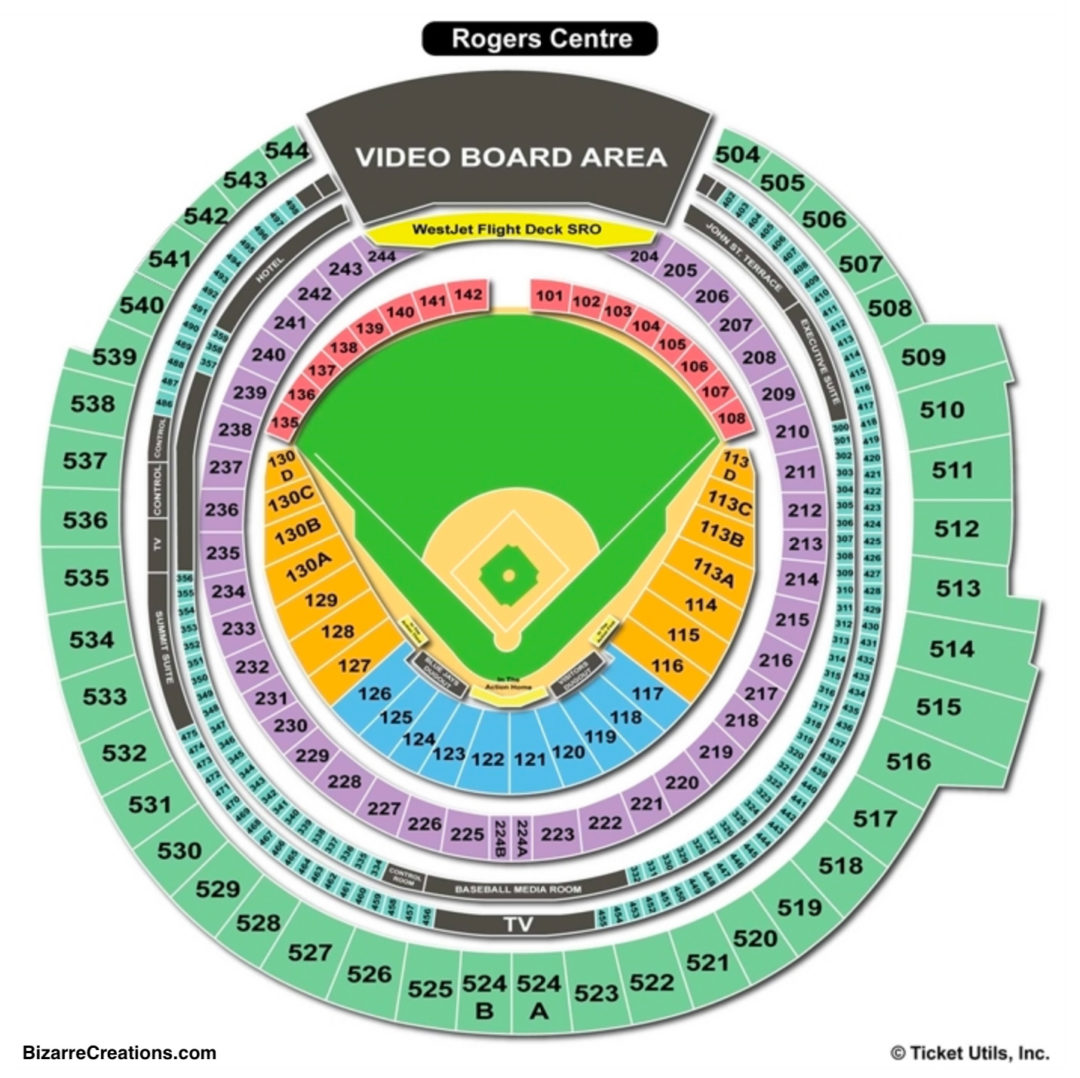 Rogers Centre Seating Chart Seating Charts & Tickets