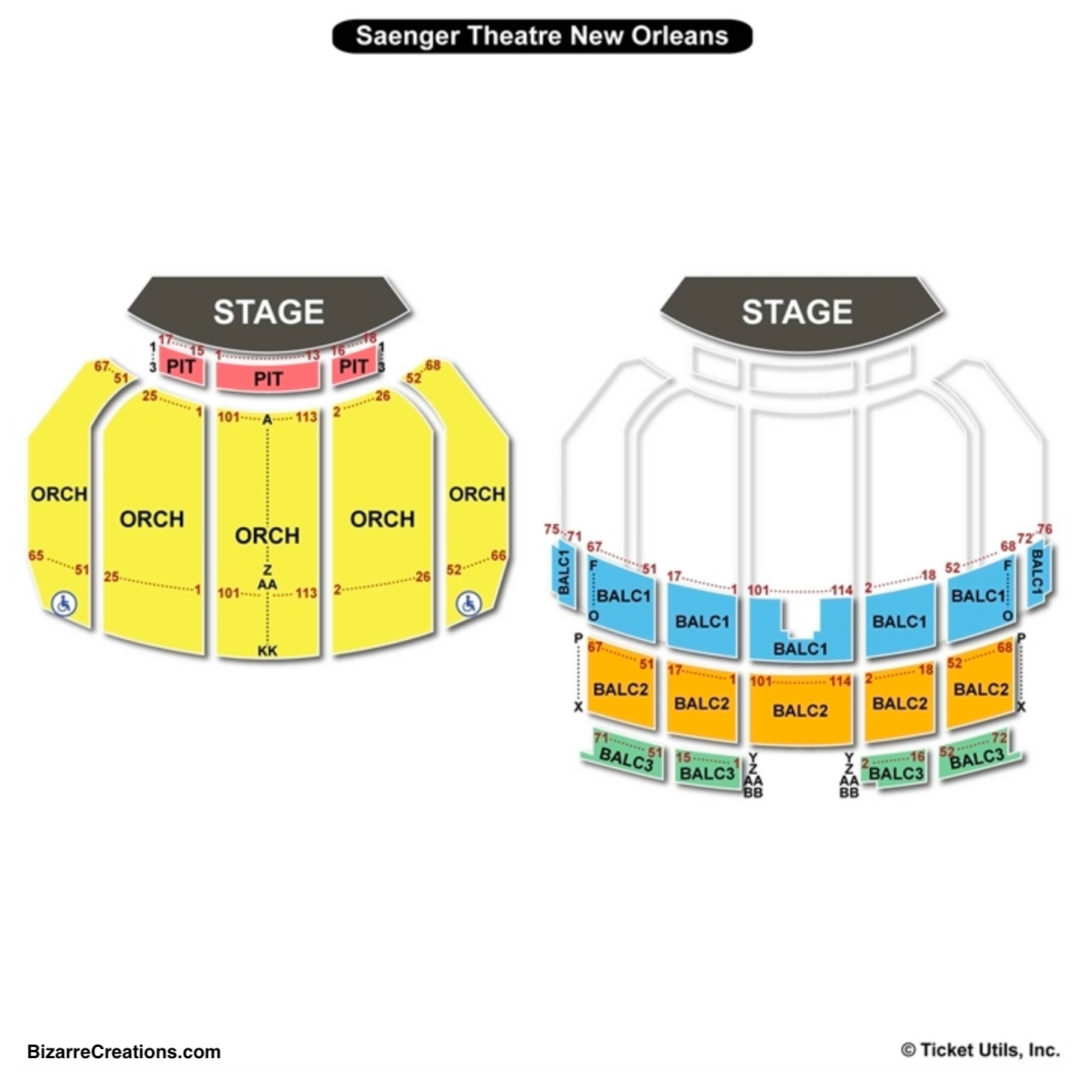 Saenger Theatre Seating Chart New