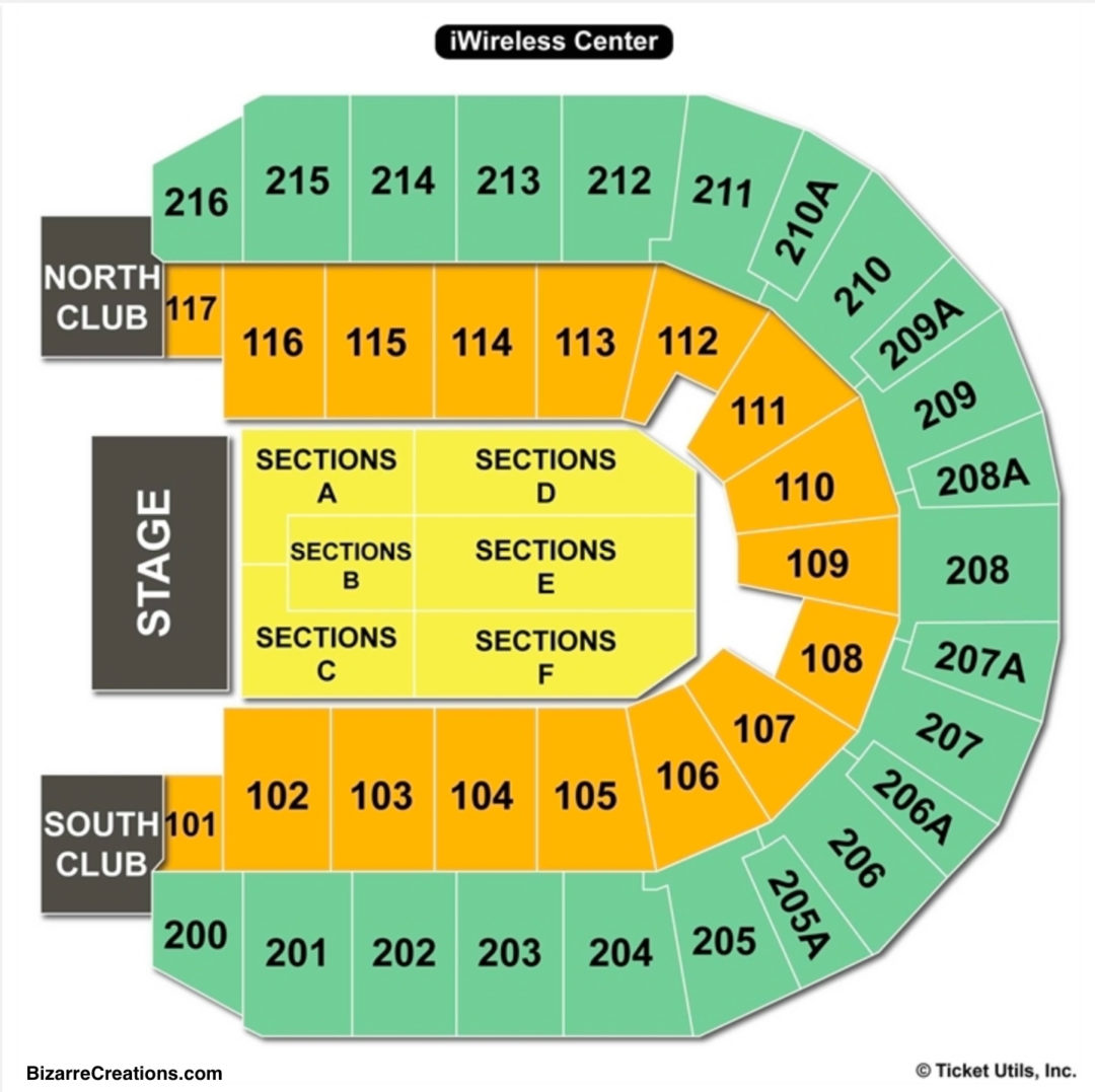TaxSlayer Center Concert Seating Chart.