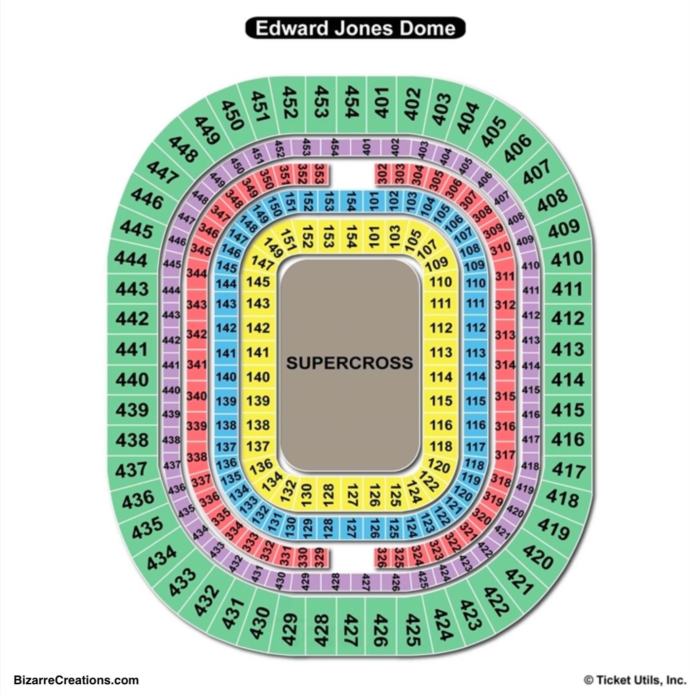 The Dome At America S Center Seating Chart Seating Charts And Tickets