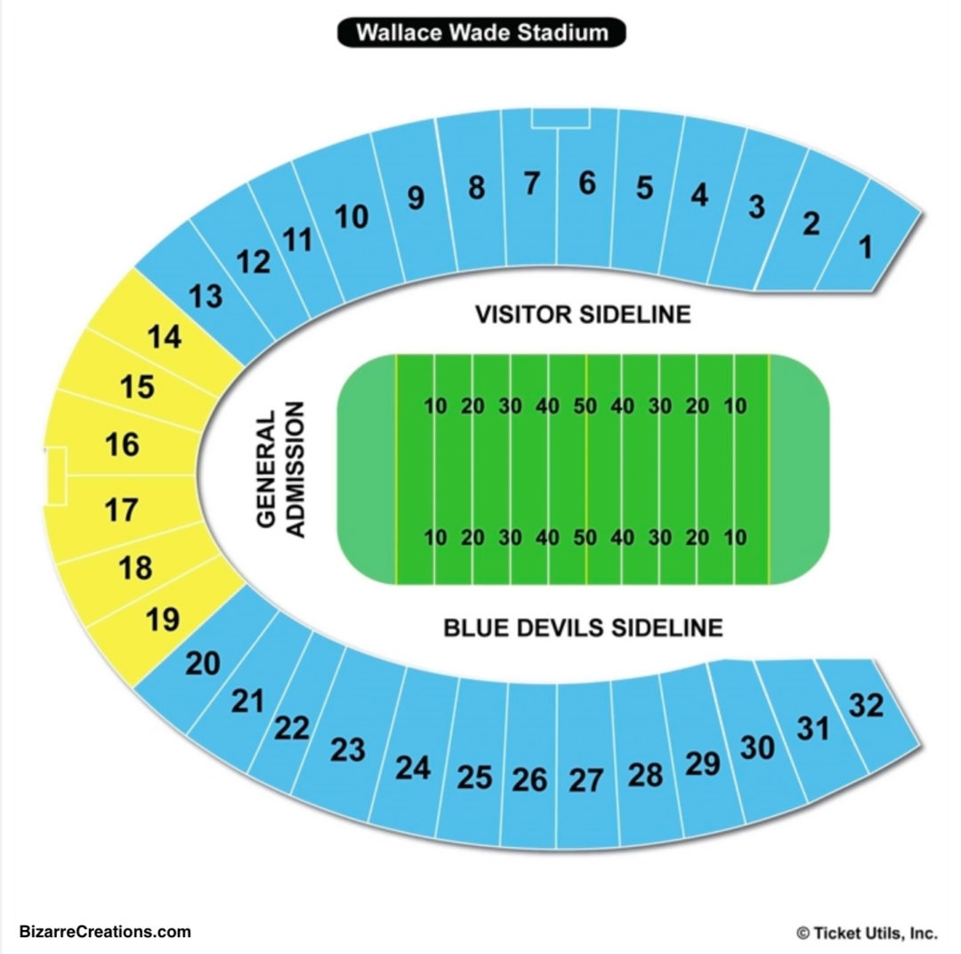 Wallace Wade Stadium Seating Chart | Seating Charts & Tickets