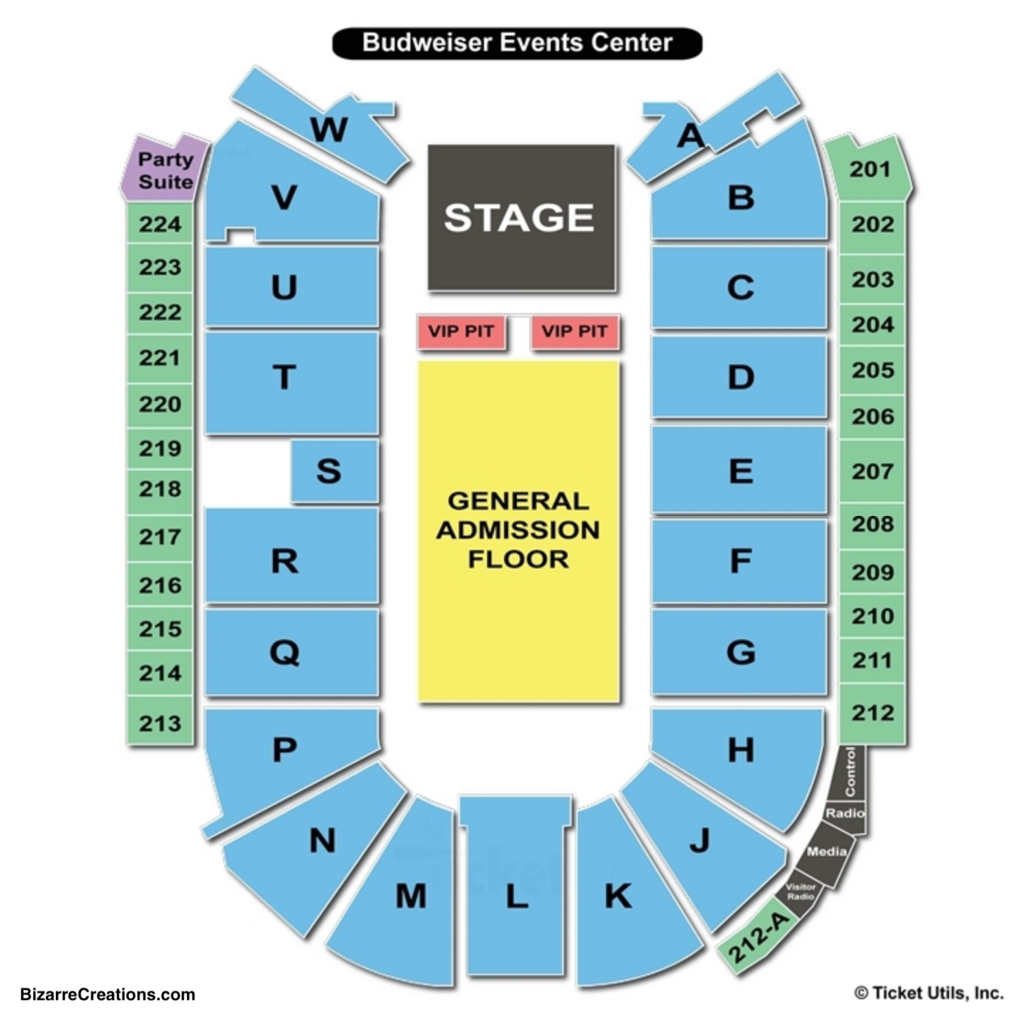 Budweiser Events Center Concert Seating Chart.
