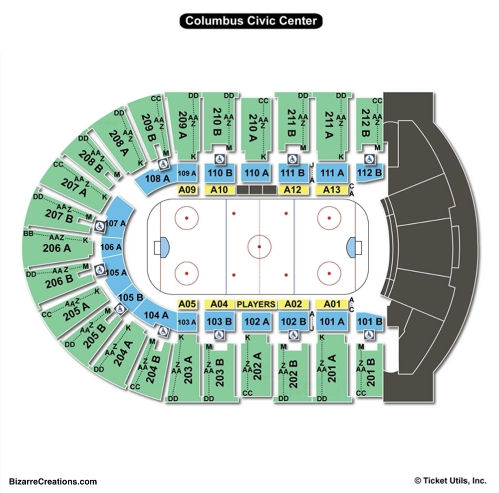 Columbus Civic Center Seating Chart Hockey.